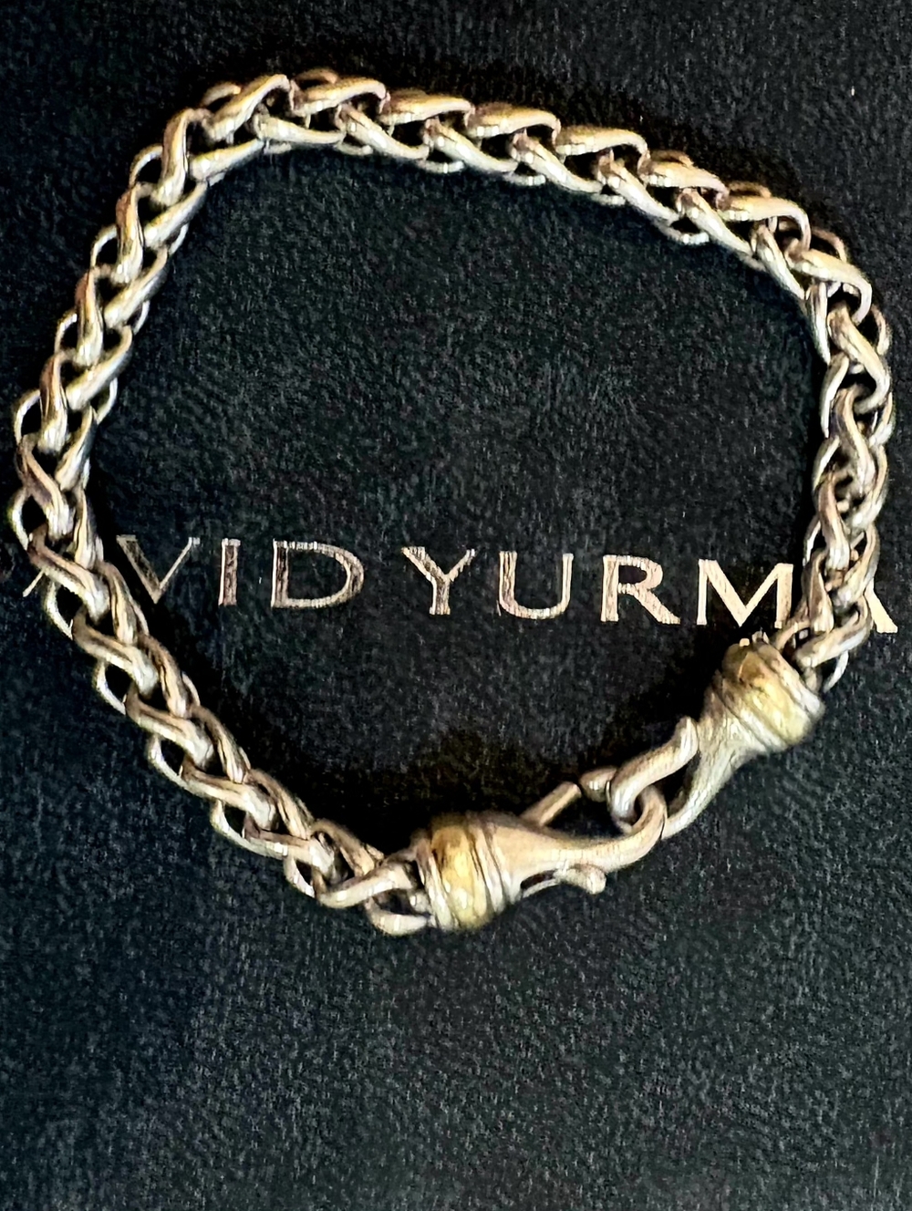 David Yurman Sterling Two-Tone Chain Bracelet - Silver with Gold Accents